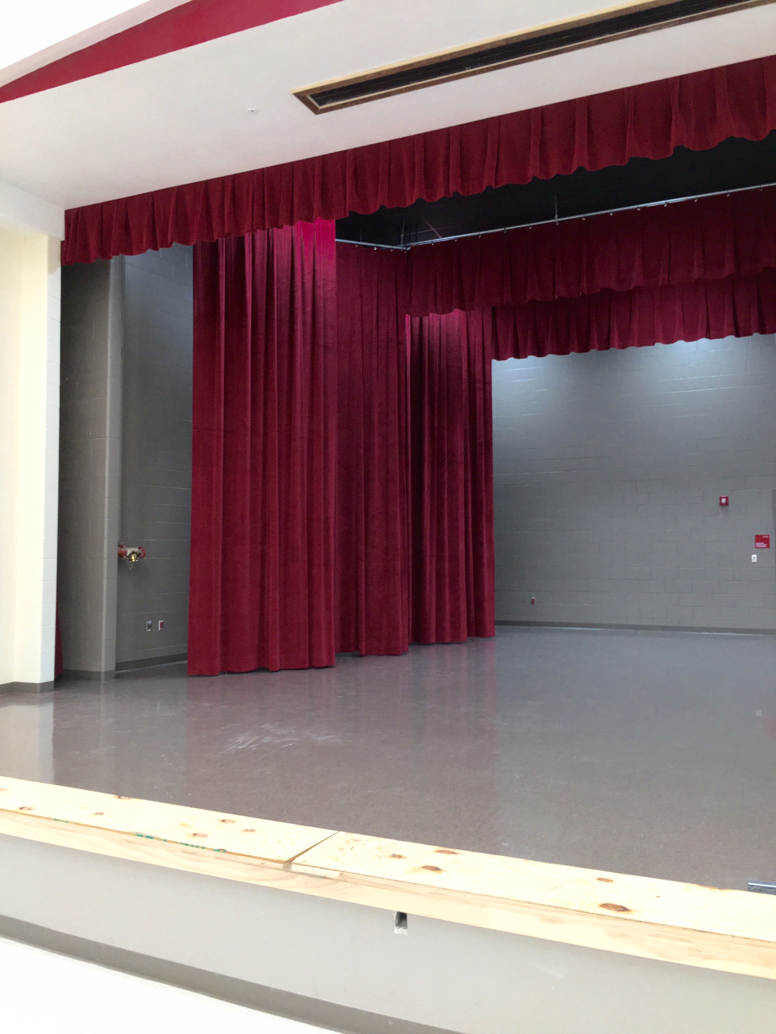 school stage curtains in polk county